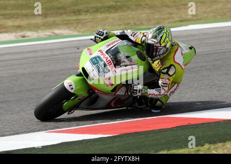 MISANO - ITALIA, 2 settembre 2011: Il pilota italiano Ducati Pramac Loris Capirossi in azione al GP di San Marino 2011. Italia Foto Stock