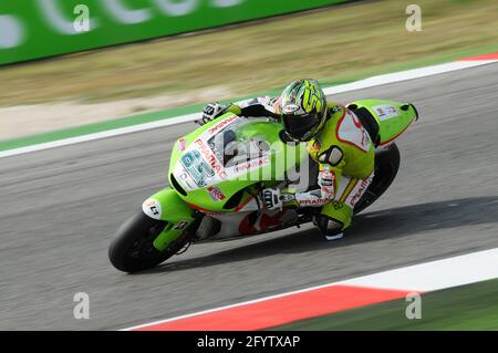 MISANO - ITALIA, 2 settembre 2011: Il pilota italiano Ducati Pramac Loris Capirossi in azione al GP di San Marino 2011. Italia Foto Stock