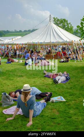 The Hay Festival, Hay-on-Wye, maggio 2016 Foto Stock