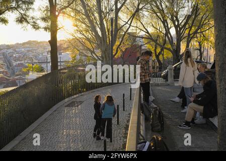 Weekend di svago a Lisbona Foto Stock