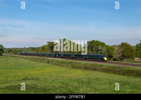 Great Western Railway Class 800 Hitachi IET su un servizio Penzance - Paddington Foto Stock