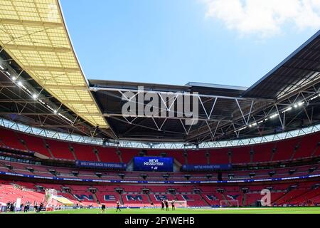 LONDRA, REGNO UNITO. 30 MAGGIO Vista a Side Wembley durante la partita Sky Bet League 1 tra Blackpool e Lincoln City al Wembley Stadium, Londra, domenica 30 maggio 2021. (Credit: Jon Hobley | MI News) Credit: MI News & Sport /Alamy Live News Foto Stock