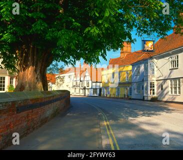 Regno Unito, Inghilterra, Essex, Dedham, città, mattina presto, primavera, Foto Stock