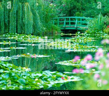 Francia, Giverny, Monet's Garden, lilly pool, Foto Stock