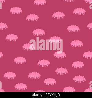 Tardigrada pixel art 8 bit pattern seamless. Tipo di sfondo microscopico invertebrato. Texture vettoriale Illustrazione Vettoriale