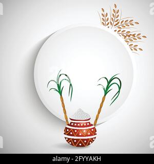 Pongal sfondo Illustrazione Vettoriale