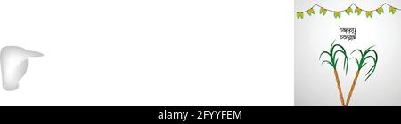 Pongal sfondo Illustrazione Vettoriale