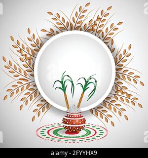 Pongal sfondo Illustrazione Vettoriale