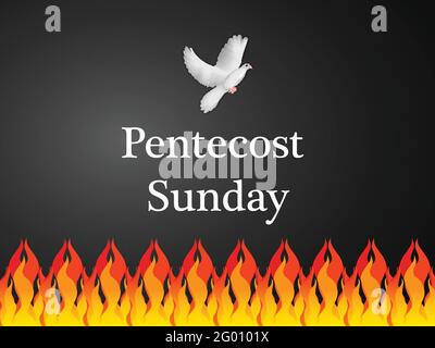Illustrazione dello sfondo della domenica di Pentecoste Illustrazione Vettoriale
