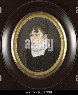 Ritratto di una vecchia signora. Ritratto di una vecchia signora. Busto, tre quarti a sinistra. Parte della collezione di ritratti in miniatura. Foto Stock
