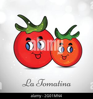 La Tomatina festival Illustrazione Vettoriale