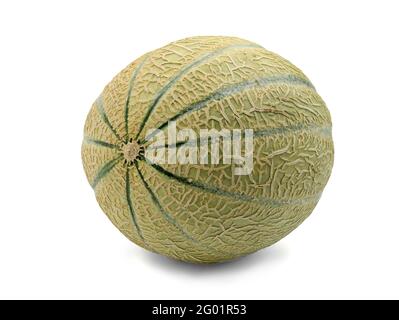melone cantalupo isolato su sfondo bianco Foto Stock