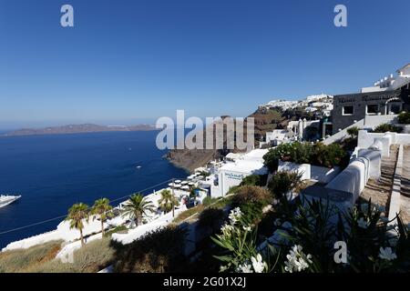 Firostefani - Thira Santorini - Grecia Foto Stock