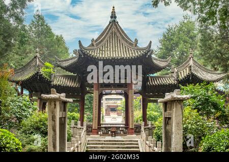 Porta della Grande Moschea di Xi'an, Shaanxi, Cina Foto Stock