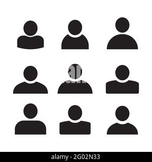 Icona utente in stile piatto, icona persona, icona utente per il sito Web, illustrazione vettoriale icona utente Illustrazione Vettoriale