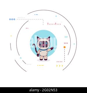 Presentazione robot Cat Illustrazione Vettoriale