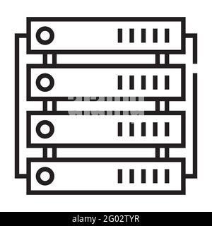 Icona della fattoria mineraria a criptovaluta isolata su sfondo bianco Illustrazione Vettoriale