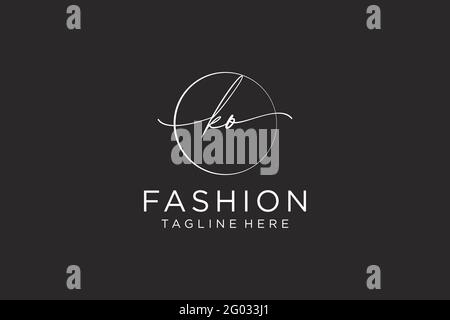 LOGO KO Femminile monogramma di bellezza e design elegante logo, scritta a mano logo di firma iniziale, matrimonio, moda, floreale e botanico con creativo Illustrazione Vettoriale