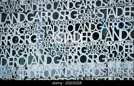 Corte Philippe-Chatrier illustrazione davanti al Roland-Garros 2021, Grand Slam torneo di tennis, Qualifiche, il 27 maggio 2021 allo stadio Roland-Garros a Parigi, Francia - Foto Rob Prange / Spagna DPPI / DPPI / LiveMedia Foto Stock