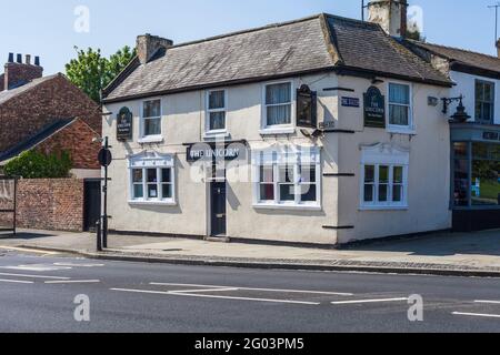 The Unicorn pub on the High Street, Norton on Tees, Inghilterra, Regno Unito Foto Stock