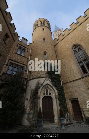 Castello di Hohenzollern a Bisingen, Germania Foto Stock