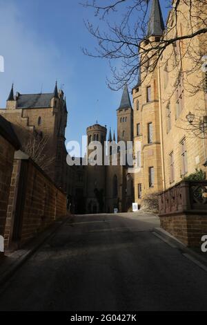 Castello di Hohenzollern a Bisingen, Germania Foto Stock