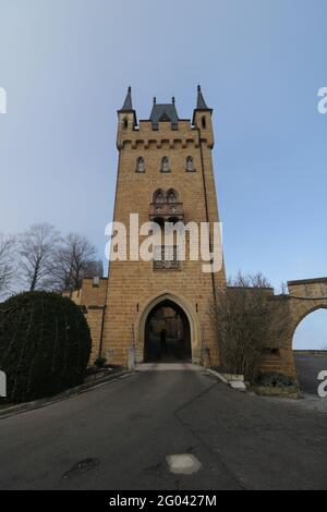 Castello di Hohenzollern a Bisingen, Germania Foto Stock