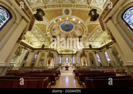San Jose, California - 30 maggio 2021: Basilica Cattedrale di San Giuseppe influenzato da Covid 19 Pandemic con posti limitati. Foto Stock