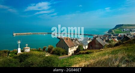 FRANCIA. CALVADOS(14). PORT-IT-BESSIN. PORTO DI PESCA Foto Stock