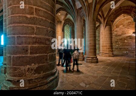 FRANCIA. MANICA (50) MONT-SAINT-MICHEL, SITO MONDIALE UNESCO HERTITAGE. L'ABBAZIA Foto Stock