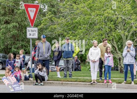 Shelter Island Memorial Day Parade, Shelter Island, NY Foto Stock