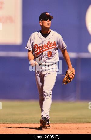 Baltimore Orioles giocatore di baseball Cal Ripken Jr. -- si prega di credito fotografo Kirk Schlea Foto Stock