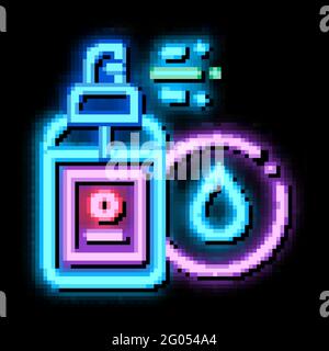 Illustrazione dell'icona di bagliore al neon spray impermeabile Illustrazione Vettoriale