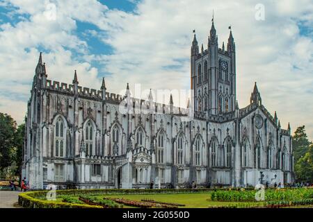 La Cattedrale di St Paul, Calcutta, West Bengal, India Foto Stock