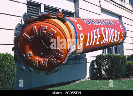 1980 America - Lifesaver Factory, Port Chester, New York 1982 Foto Stock