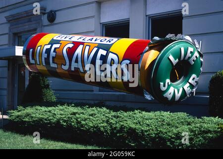 1980 America - Lifesaver Factory, Port Chester, New York 1982 Foto Stock