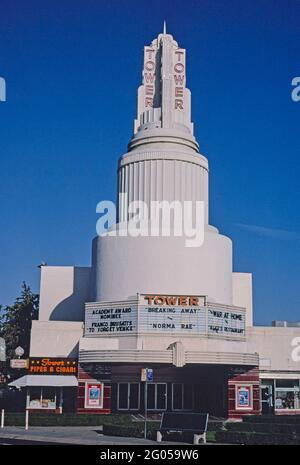 1980 America - Tower Theatre, Sacramento, California 1980 Foto Stock