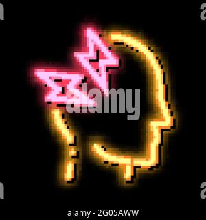 Icona di cefalea vettore illustrazione di contorno Illustrazione Vettoriale