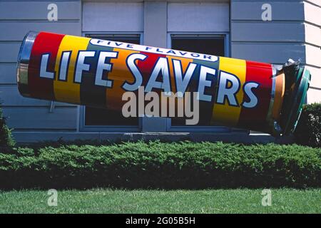 1980 America - Lifesaver Factory, Port Chester, New York 1982 Foto Stock