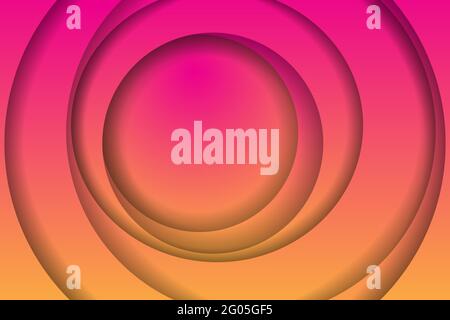 Sfondo gradiente astratto con cerchi per la progettazione. Illustrazione vettoriale uniforme Illustrazione Vettoriale