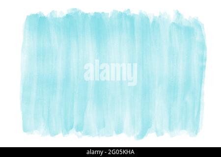 sfondo azzurro acquerello con texture spazzolata e bordi ruvidi Foto Stock