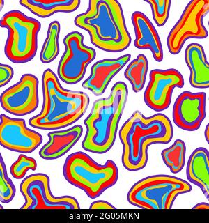 modello arcobaleno. Motivo estivo brillante senza cuciture. Design di tendenza estivo. Estate 2021. gay orgoglio colori. lgbt Illustrazione Vettoriale