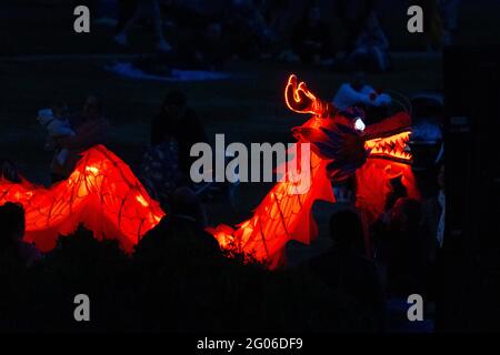 Balloon Festival, Robin Hill, Isle of Wight, Inghilterra, Regno Unito, Foto Stock
