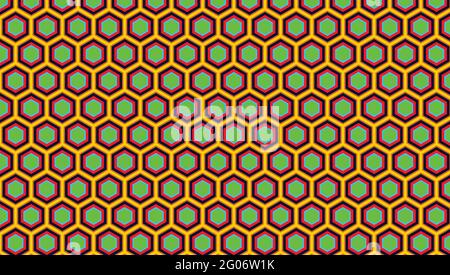 Sfondo astratto di esagoni colorati Illustrazione Vettoriale