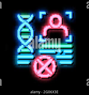 Immagine dell'icona del bagliore al neon del file di paternità di rebuttal Illustrazione Vettoriale