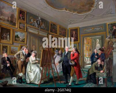 La Galleria d'Arte di Jan Gildemeester Jansz di Adriaan de Lelie (1755-1820), olio su pannello, c. 1794-95 Foto Stock