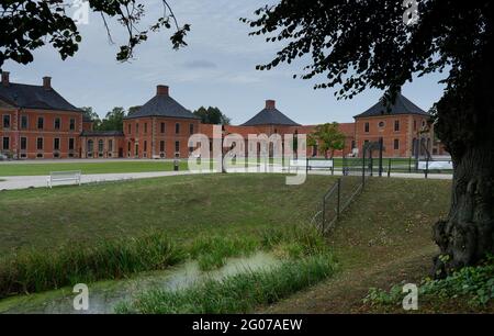 Vista sul palais Bothmer vicino al villaggio tedesco chiamato Kluetz Foto Stock