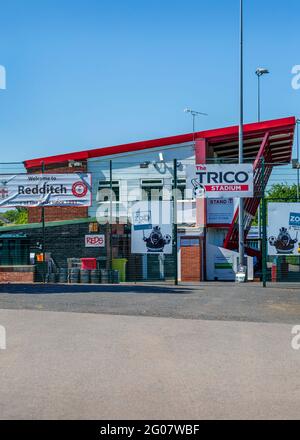 Trico Stadium, sede del Redditch United FC. Foto Stock