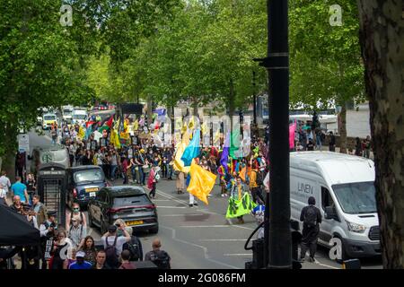 Londra, Regno Unito - 30th 2021 maggio: Uccidi la protesta di Bill. Foto Stock