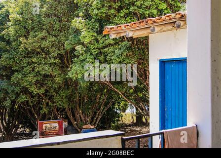 Antica e rustica casa colonica a Minas Gerais, Brasile Foto Stock